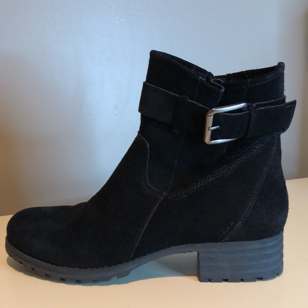 Clarks Ladies Smart Ankle Black Suede Boots "Marana Amber" - Picture 4 of 12